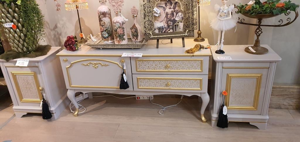 Prachtige gerestylde Queen Ann commode in een elegante taupe, Kinderen en Baby's, Kinderkamer | Commodes en Kasten, Zo goed als nieuw