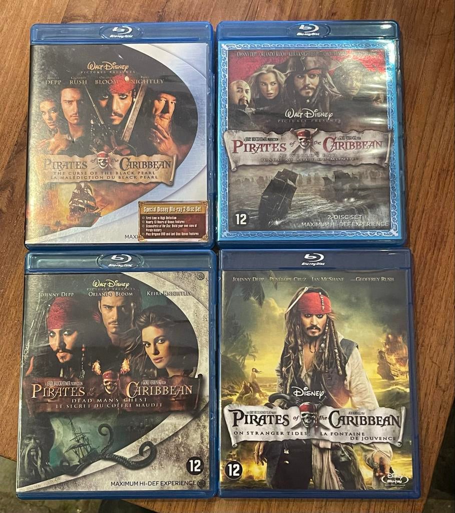 Pirates of the Caribbean Blu-ray collectie, Boxset, Ophalen of Verzenden, Zo goed als nieuw, Actie en Avontuur
