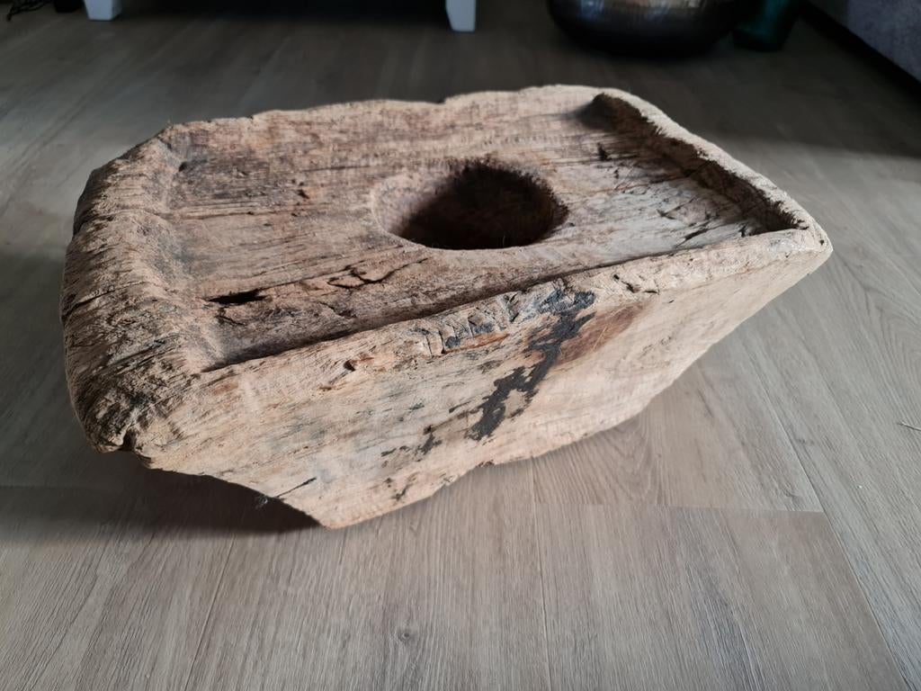 Houten  blok, Ophalen, Zo goed als nieuw, Rechthoekig, Hout