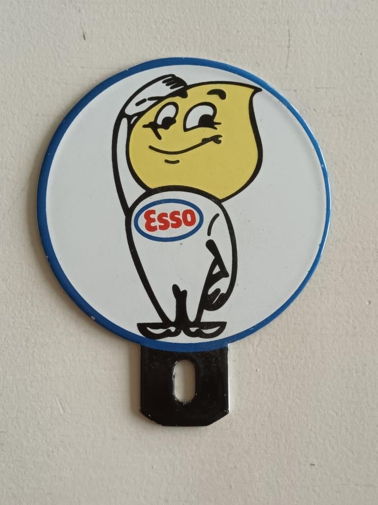 Vintage Esso Emaille Reclamebord, Verzamelen, Ophalen of Verzenden, Gebruikt