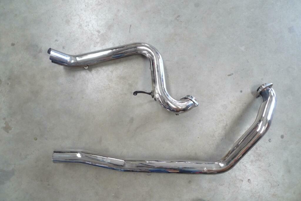 Uitlaatbocht bochtenset 2in2 harley touring, Ophalen, Gebruikt