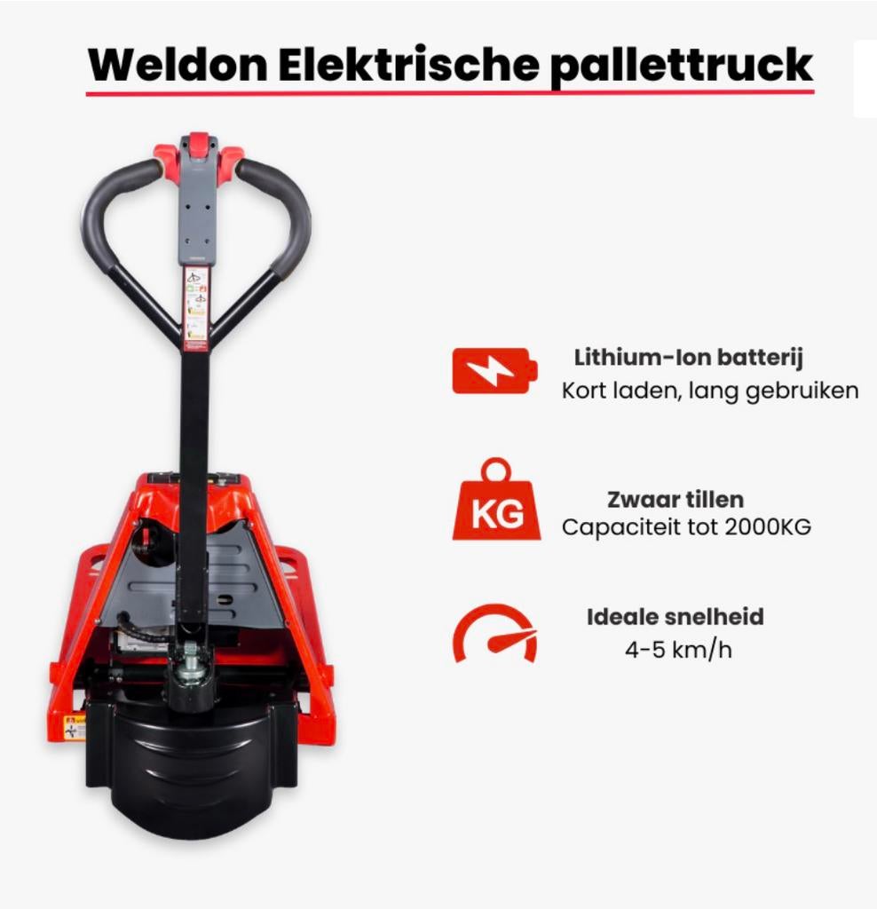 WELDON ELEKTRISCHE POMPWAGEN WPE2000KG MET GARANTIE NIEUW!, Ophalen, Nieuw