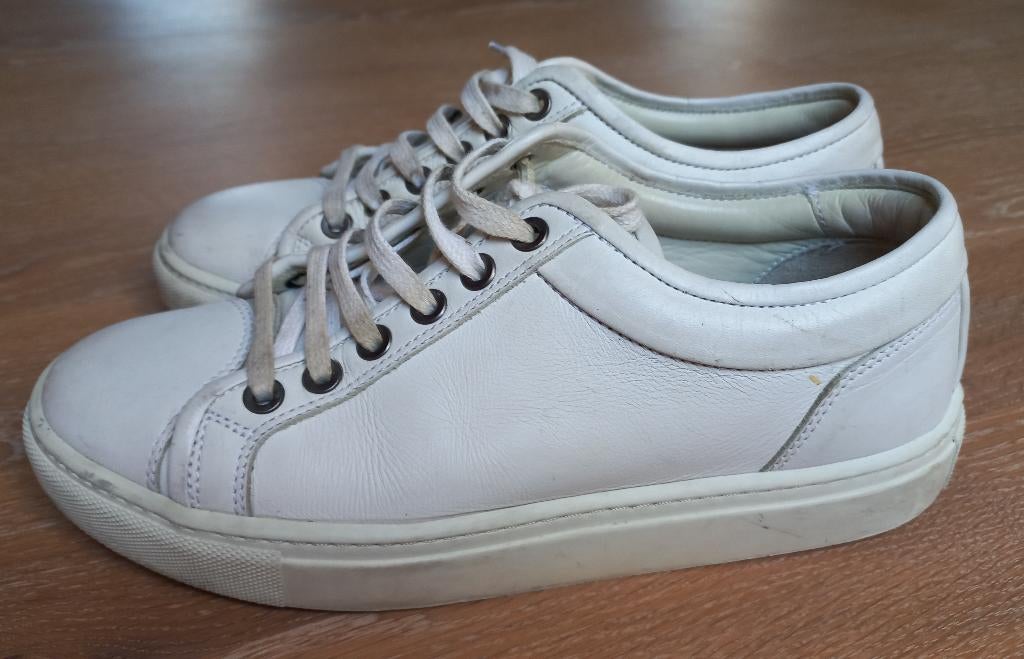 ETQ sneakers gympen wit leer maat 38 (24.5), Wit, Ophalen of Verzenden, ETQ, Sneakers of Gympen
