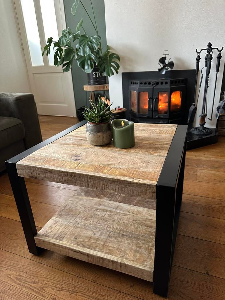Salontafel Mango Vierkant - NIEUW 60x60x45, 100 tot 150 cm, Vierkant, Nieuw, Minder dan 50 cm