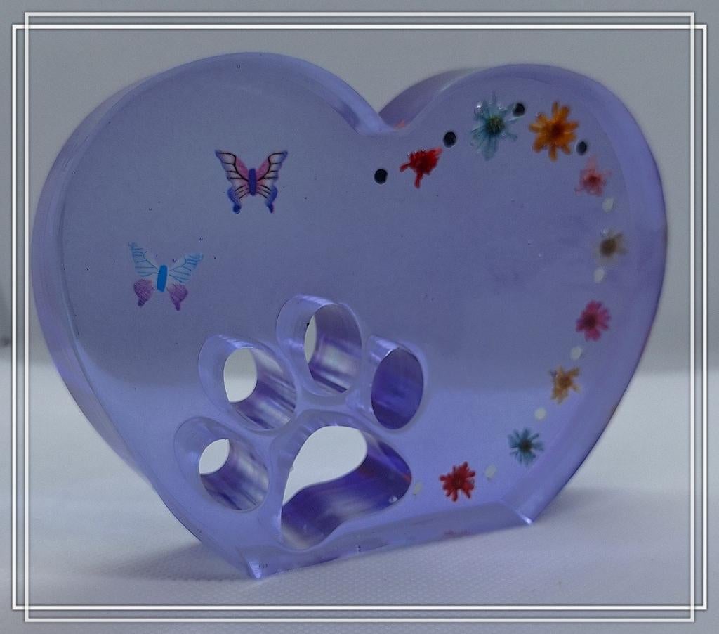 Hart met dierenpoot div kleuren div maten - urnen- bakjes, Dieren en Toebehoren, Honden-accessoires, Ophalen of Verzenden, Nieuw