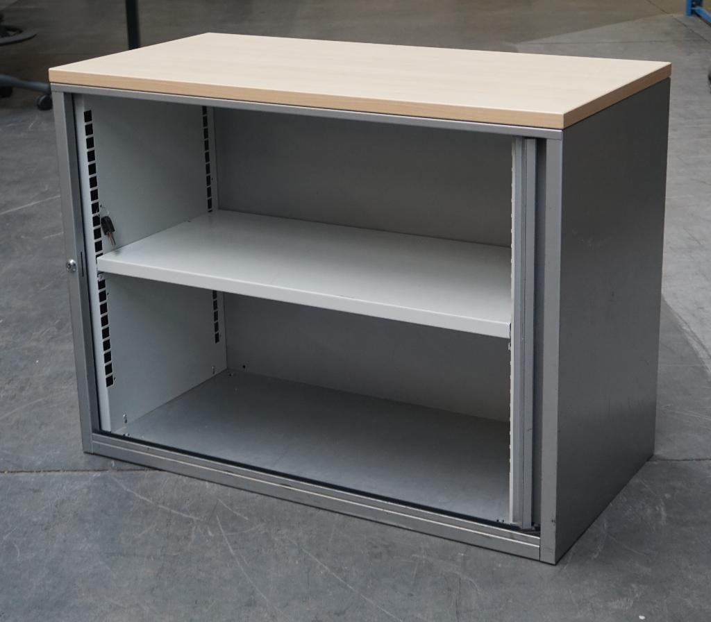WPD Roldeurkast | Archiefkast | 76 x 100 x 45 cm | Grijs, Gebruikt, -, -, Met slot