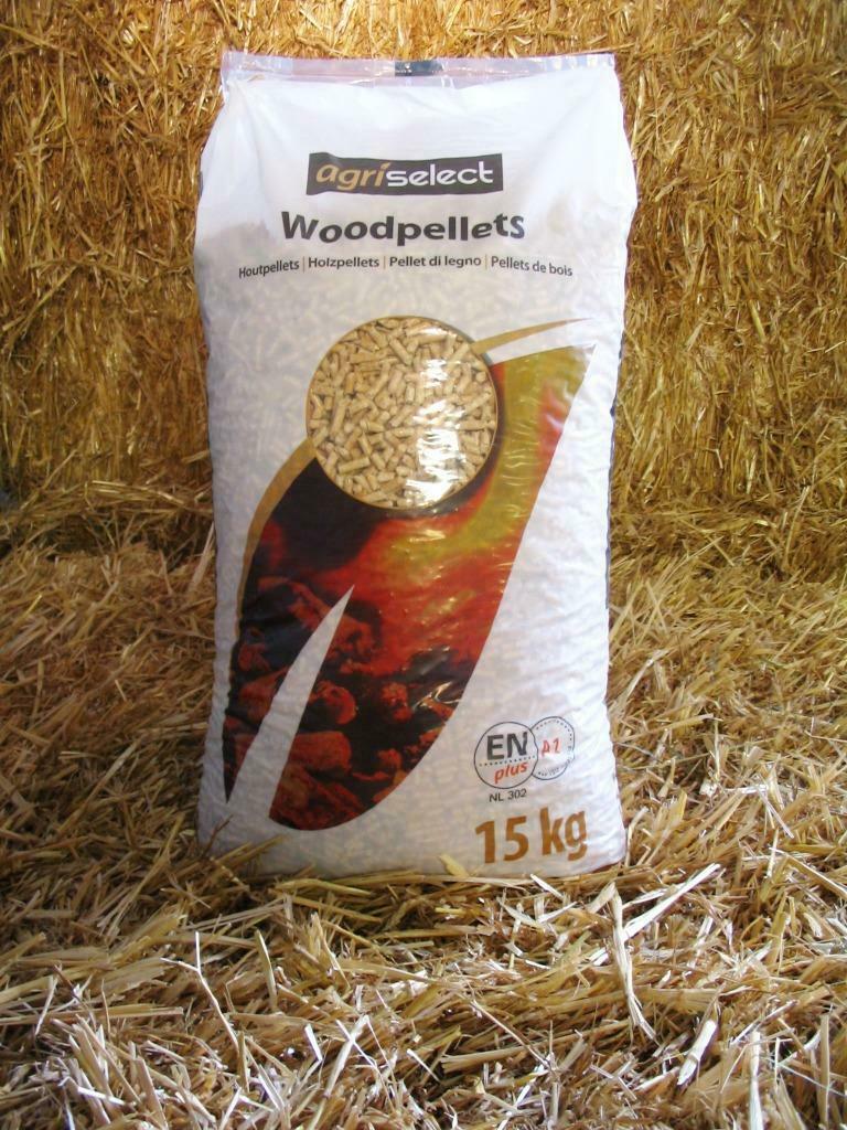 Agriselect Virgin  houtpellets 100% Naaldhout 15kg, Huis en Inrichting, Kachels, Ophalen, Nieuw, Hout, Pelletkachel
