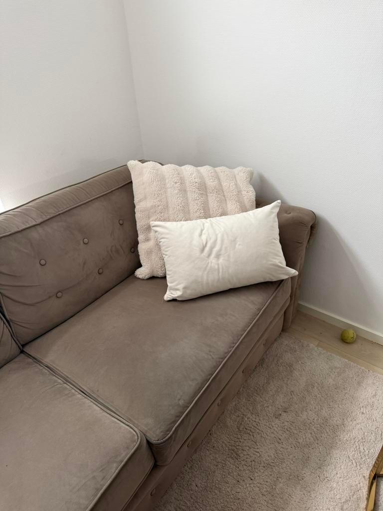 Eric kuster style lounge bank, Ophalen, Gebruikt, Tweepersoons, Beige