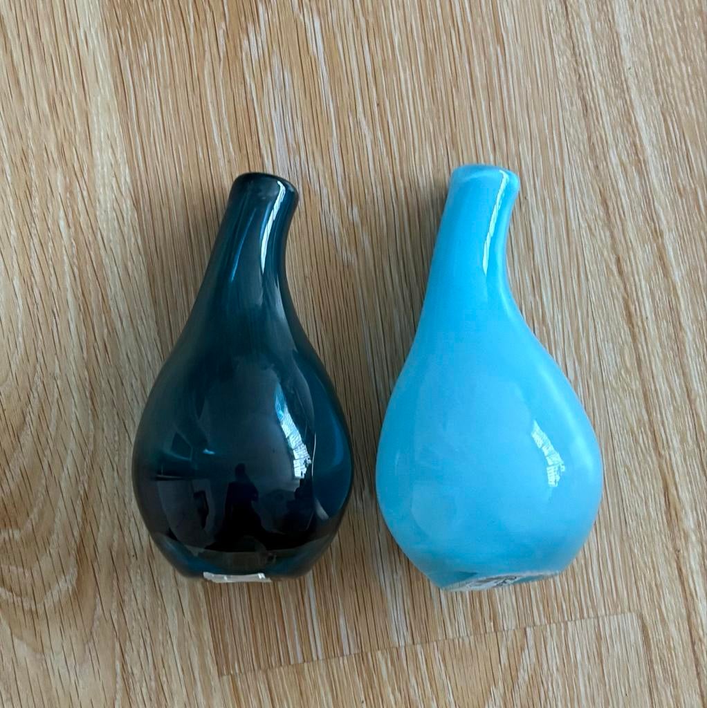 Fidrio Pisa Aqua Vaas - Handgemaakt en Uniek, Huis en Inrichting, Woonaccessoires | Vazen, Ophalen, Blauw, Nieuw, Glas