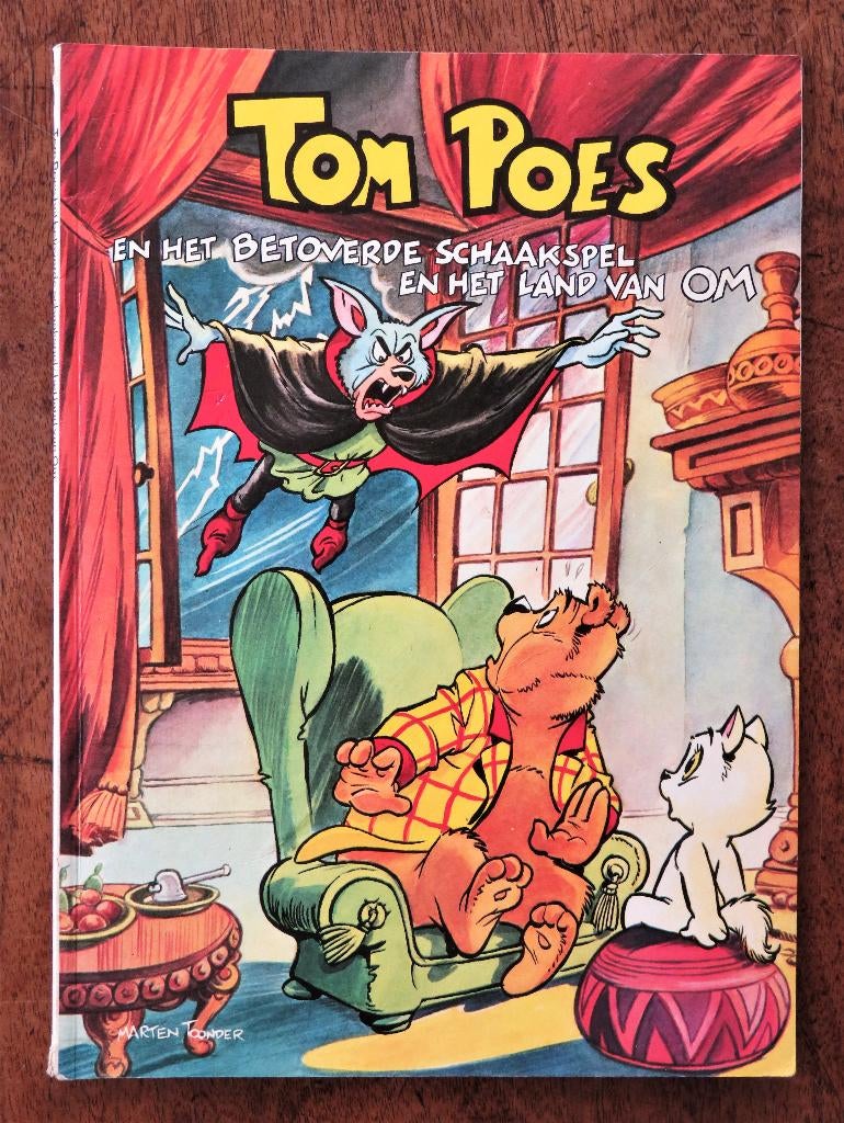 Marten Toonder: Tom Poes Betoverde schaakspel + Land van OM, Eén stripboek, Ophalen of Verzenden, Gelezen