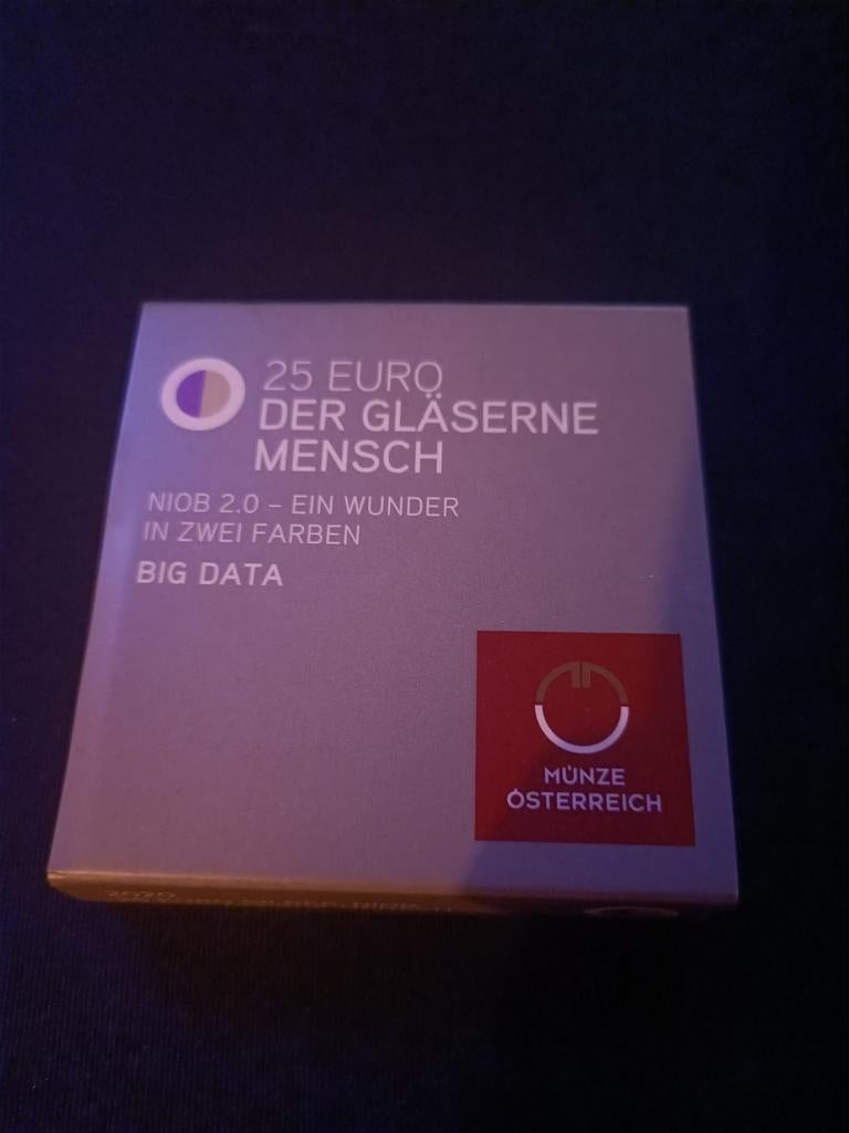25 euro - Oostenrijk - Big data gläserne mensch, Ophalen, Oostenrijk, Zilver, Overige waardes