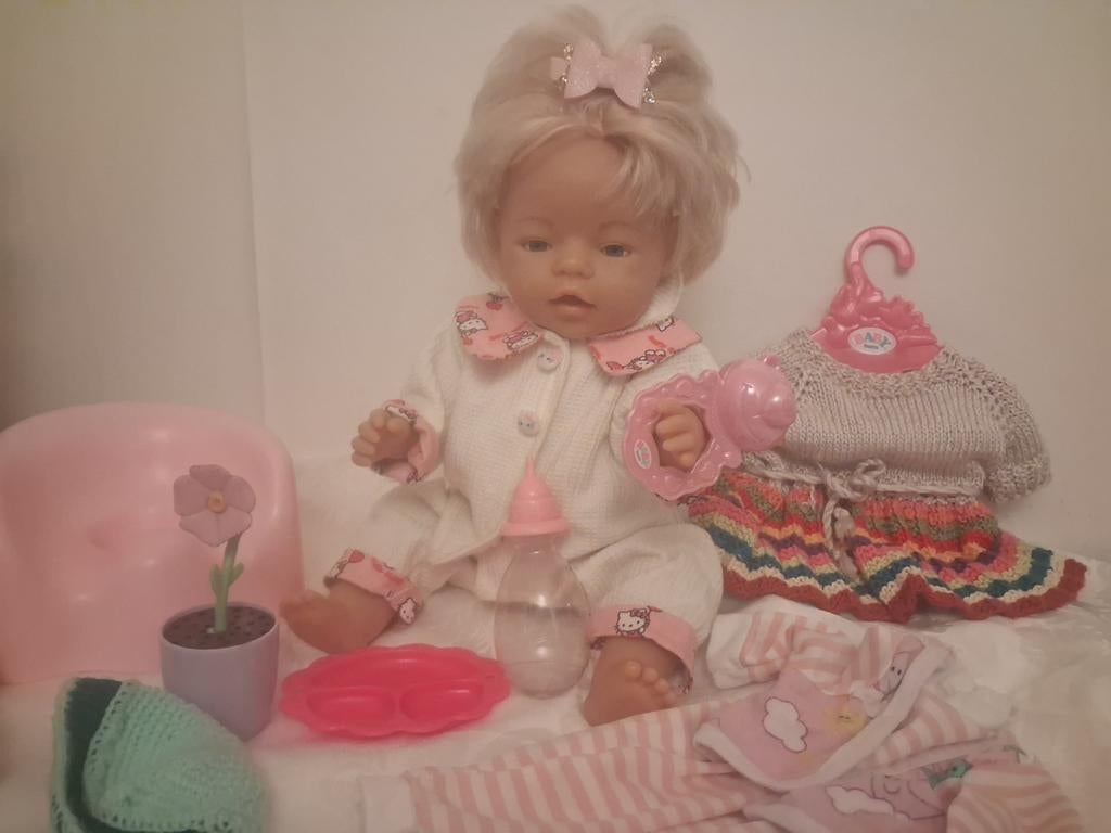 Babyborn pop met haar en behoren, Ophalen of Verzenden, Pop