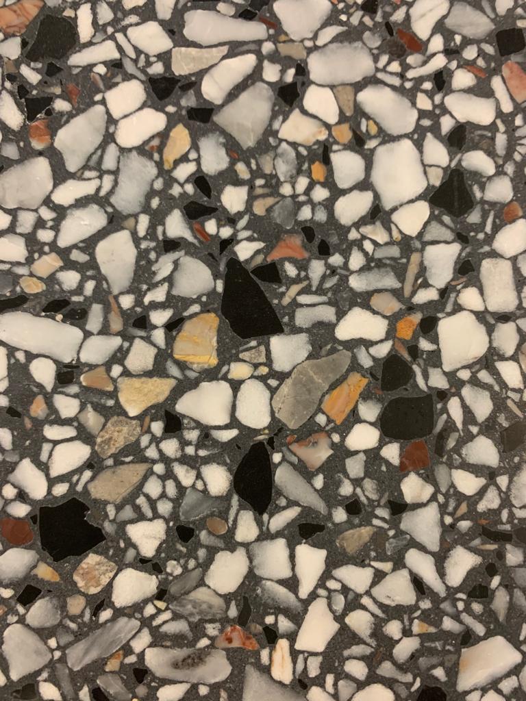 Restpartij Terrazzo tegels Grigio Venato 18m2 40x40 granito, Overige materialen, Nieuw, Ophalen of Verzenden, 20 tot 40 cm