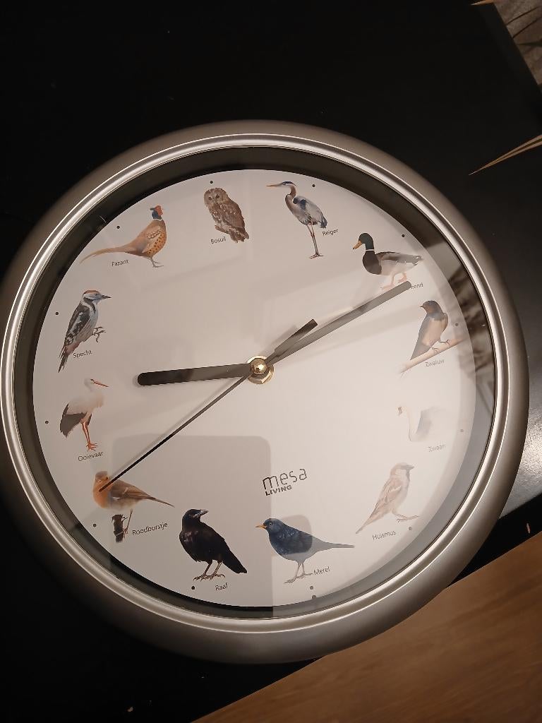vogeltjesklok, Ophalen of Verzenden, Zo goed als nieuw, Analoog, Wandklok