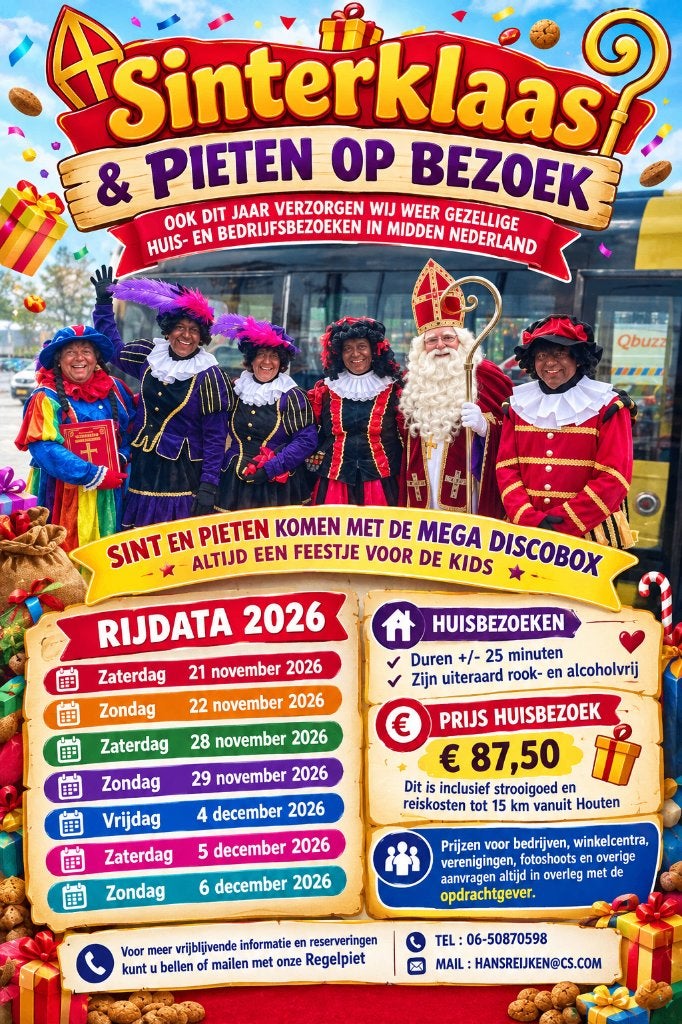 Sinterklaas en Piet op huisbezoek, Ophalen of Verzenden, Nieuw