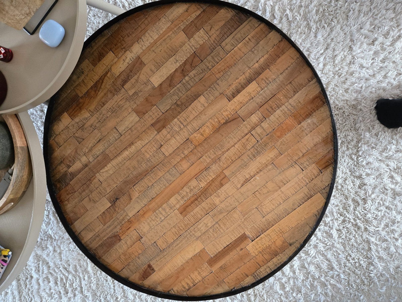 Ronde salontafel, Huis en Inrichting, Ophalen, 50 tot 100 cm, Rond, 50 tot 100 cm