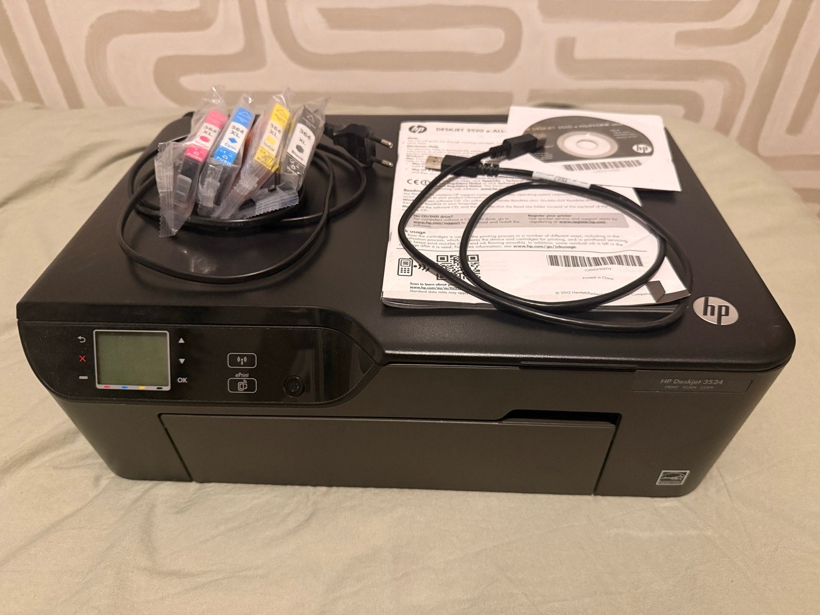 HP Deskjet 3524 All-in-One printer - Zwart werkt niet, Inkjetprinter, All-in-one, Kleur printen, Ophalen of Verzenden