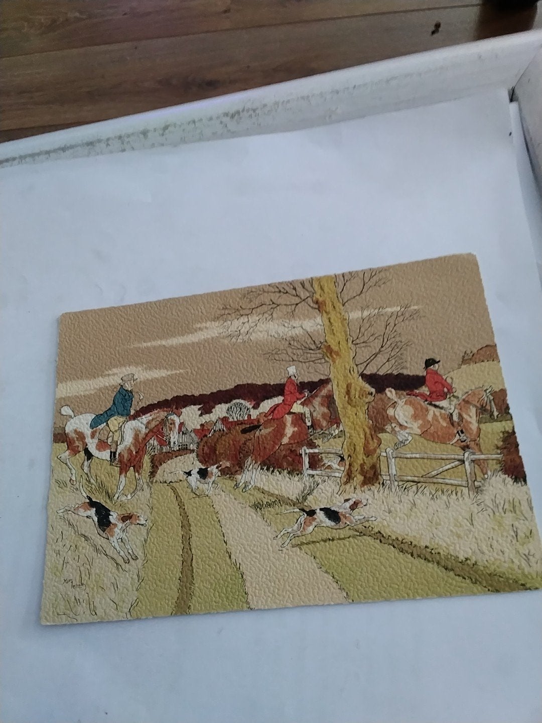 Vintage Franse Ansichtkaart - Jachttafereel, Ophalen of Verzenden, 1940 tot 1960, Ongelopen