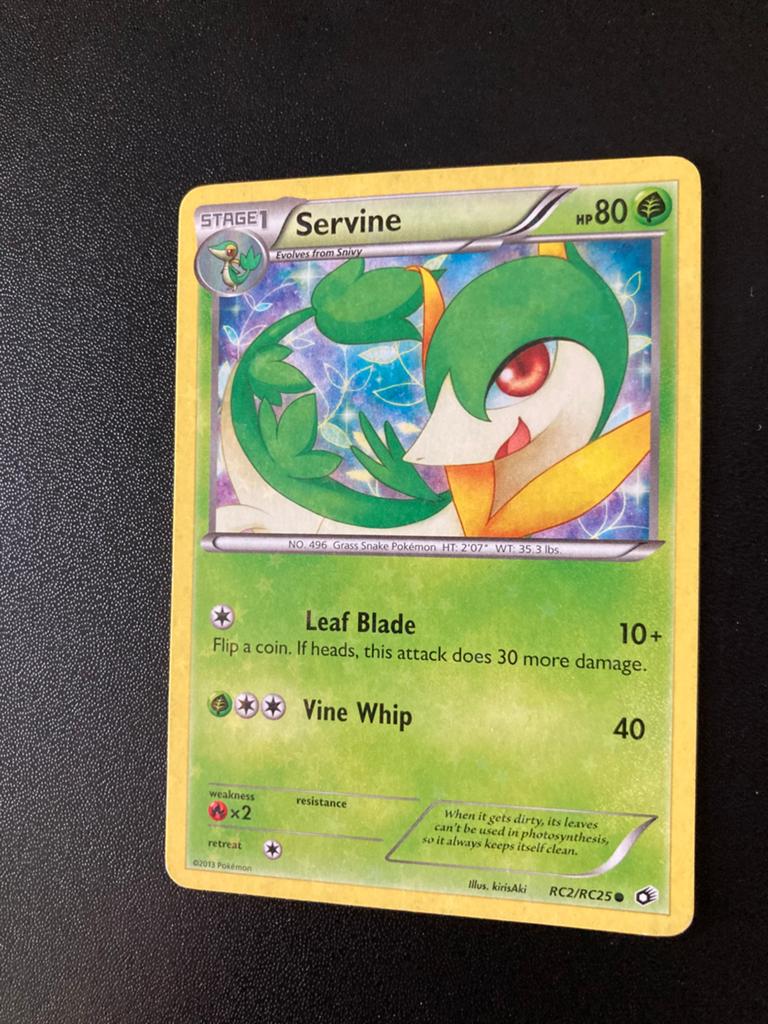Pokemon kaart Servine Holo RC2/RC25, Ophalen of Verzenden, Zo goed als nieuw