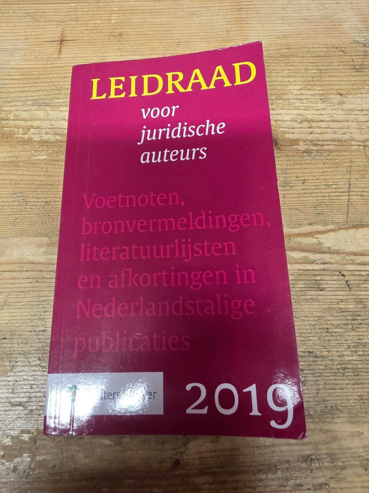 Leidraad voor juridische auteurs 2019, Ophalen of Verzenden, Alpha, Gelezen, WO