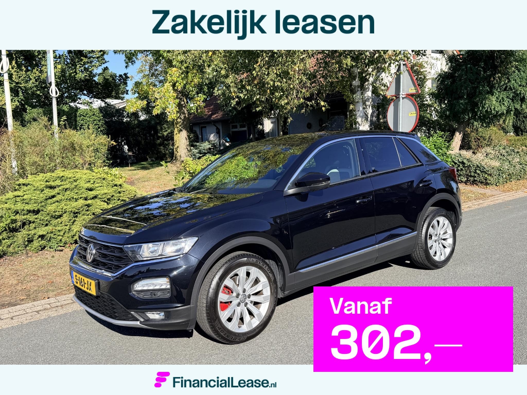 Volkswagen T-Roc 1.5 TSI Sport 150PK DSG•Navi•ACC, 4 cilinders, 150 pk, Zwart, Bedrijf