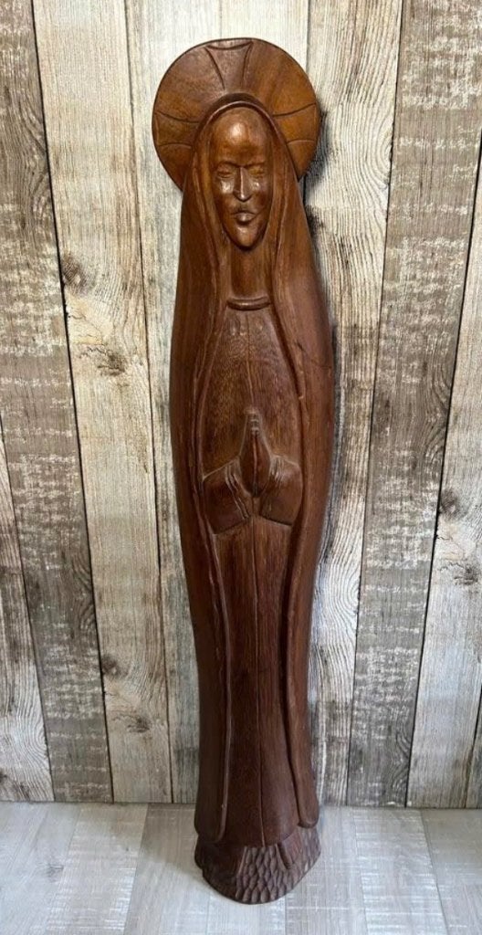 Antiek Hout heel groot uit Kerk Maria beeld 93 cm, Antiek en Kunst, Antiek | Religie, Ophalen of Verzenden