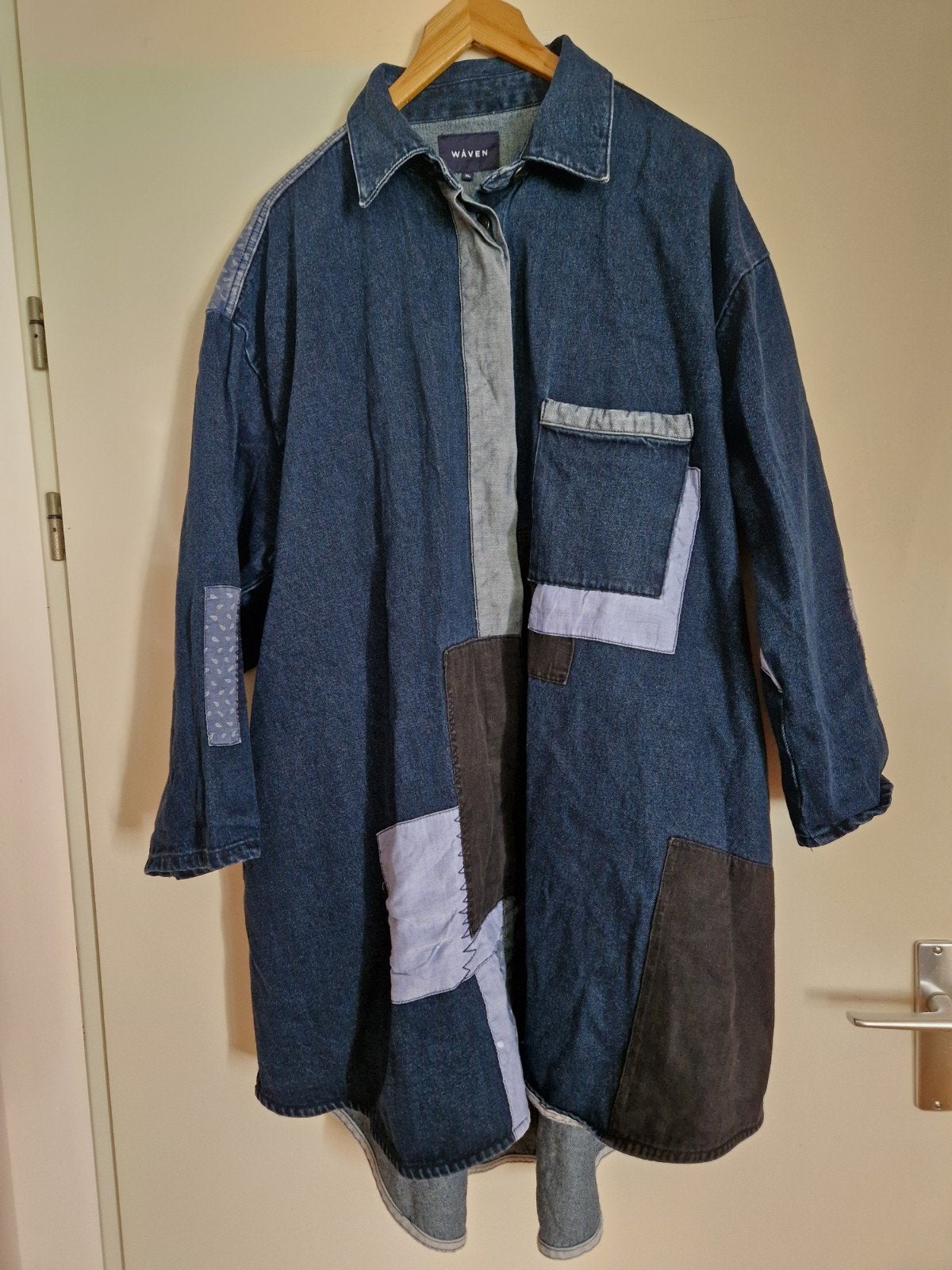 prachtige Waven jas, Blauw, Maat 46/48 (XL) of groter, Ophalen of Verzenden, Waven
