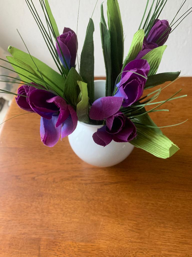 Zijde Paarse "Crocussen" Nieuw, Ophalen of Verzenden, Halfschaduw, Minder dan 100 cm