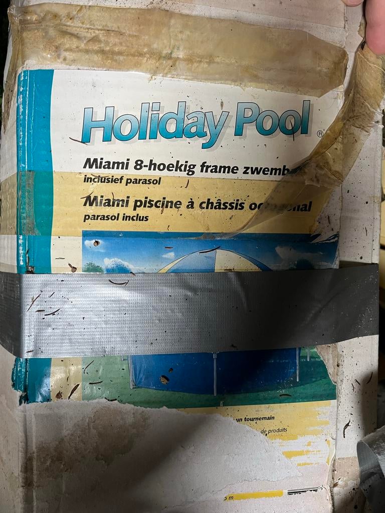 Holiday Pool Miami 8-hoekig frame zwembad (met gaatje), Ophalen, Gebruikt, Minder dan 80 cm, Rond