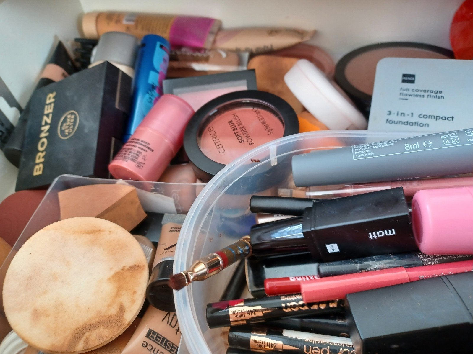 Make-up en Toebehoren Set - Diverse Producten, Ophalen of Verzenden, Gehele gezicht