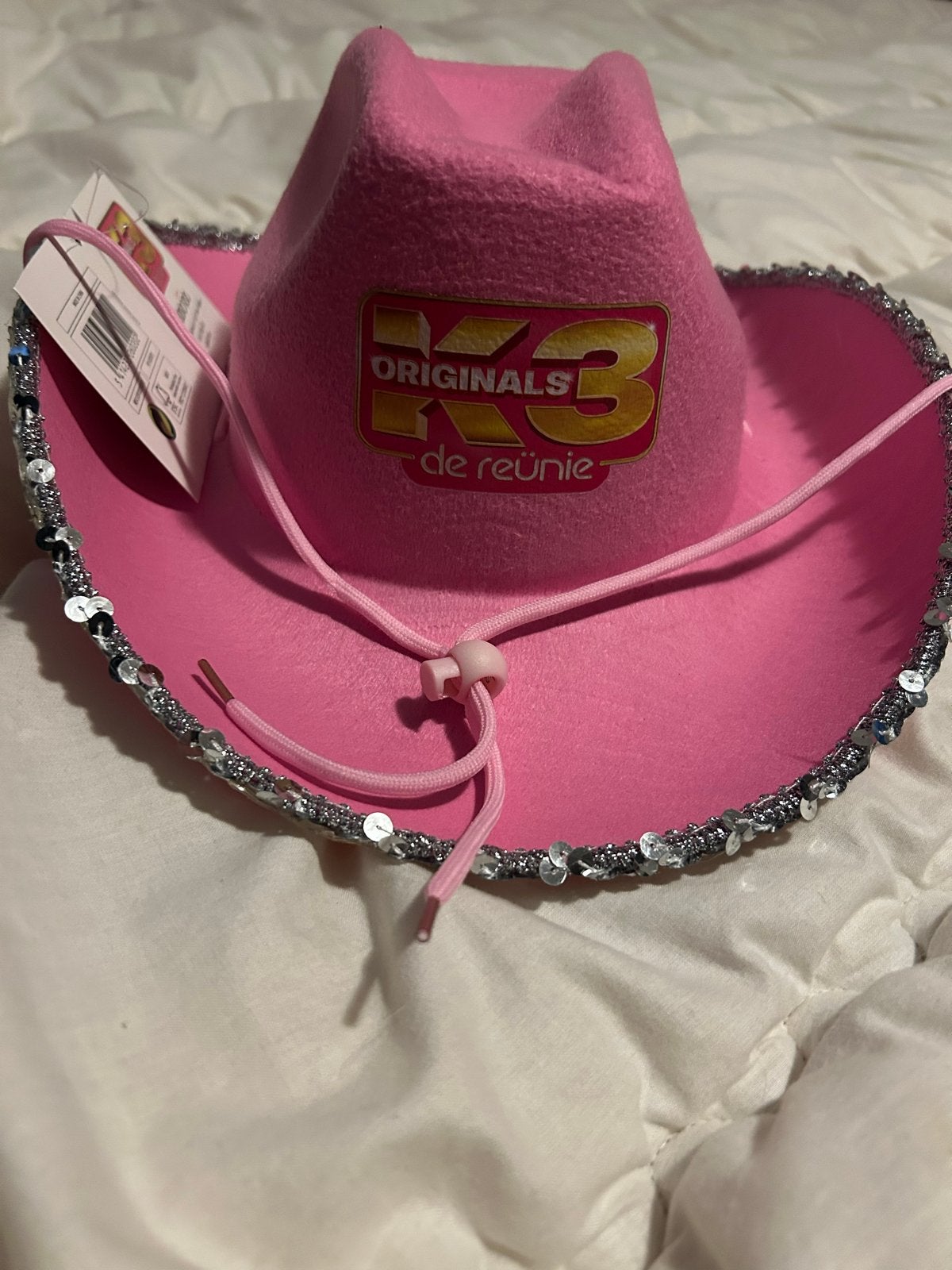 K3 Originals De Reünie Roze Cowboyhoed met pailletten, Ophalen of Verzenden, Nieuw, One size fits all, Hoed