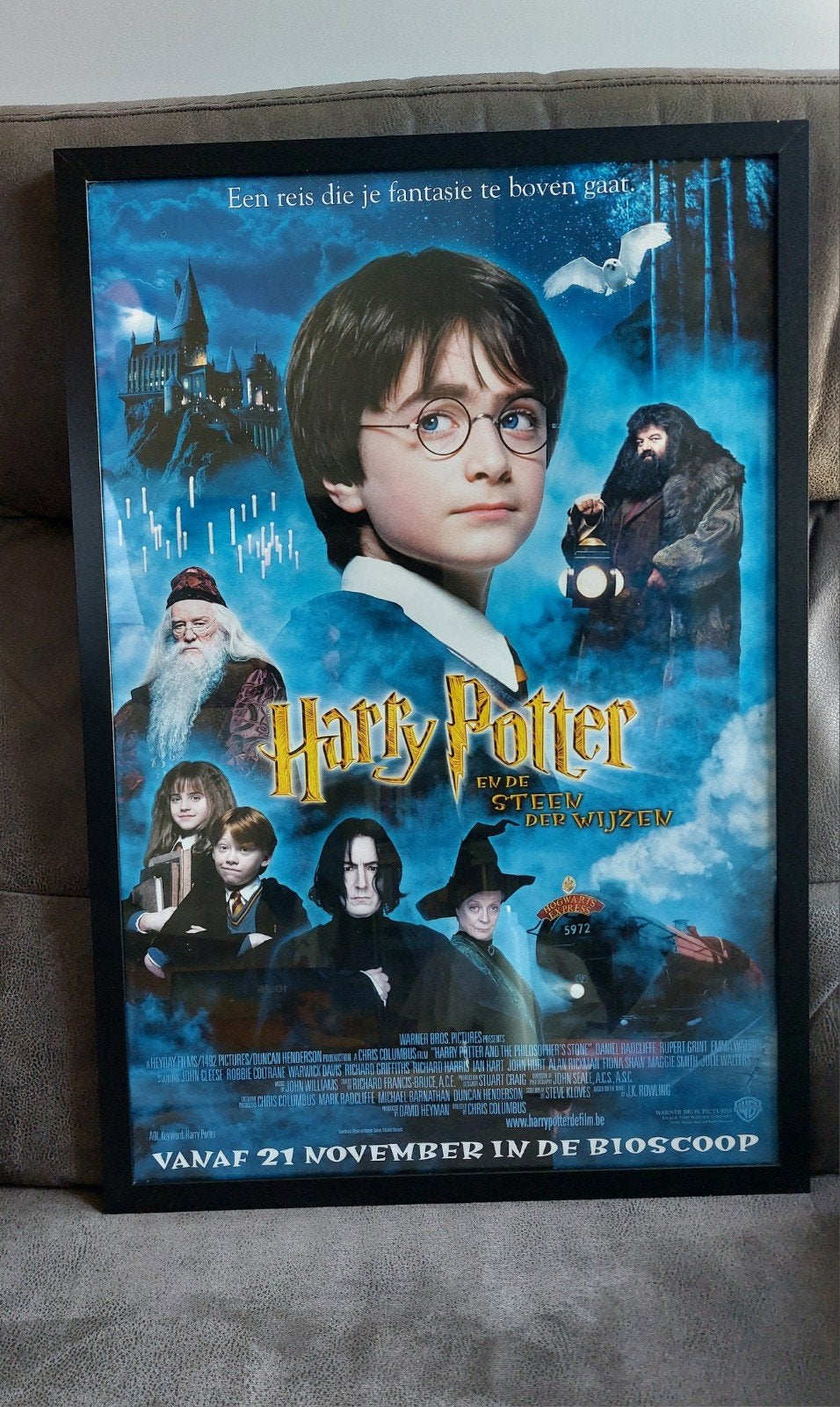 Orgininele filmposter Harry Potter 1 (63x43), Ophalen, Rechthoekig Staand, Met lijst, Zo goed als nieuw