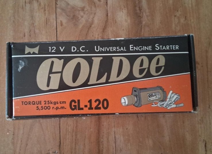 Goldee startmoter 12 volt, Ophalen of Verzenden, Zo goed als nieuw, 1 bandje