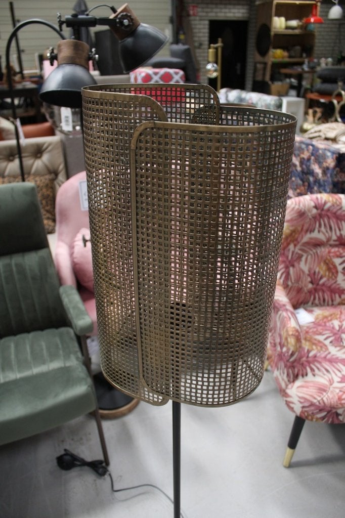 Vloerlamp Maci Light & Living metaal antiek brons, Ophalen, 100 tot 150 cm, E27 (groot), Zo goed als nieuw