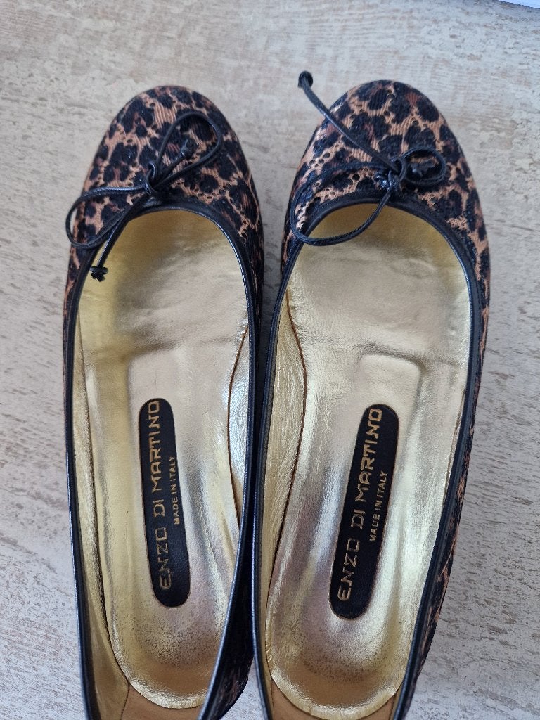 Damesschoenen: ballerina's in trendy stijl / vlekken print, Overige kleuren, Zo goed als nieuw, Enzo di Martino, Ballerina's