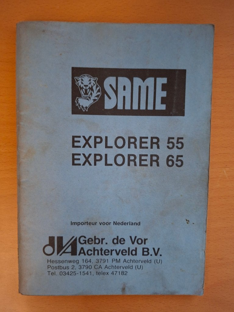 Handleiding Same Explorer 55 en 65 Nederlandstalig, Ophalen of Verzenden, Gelezen, Tractor en Landbouw