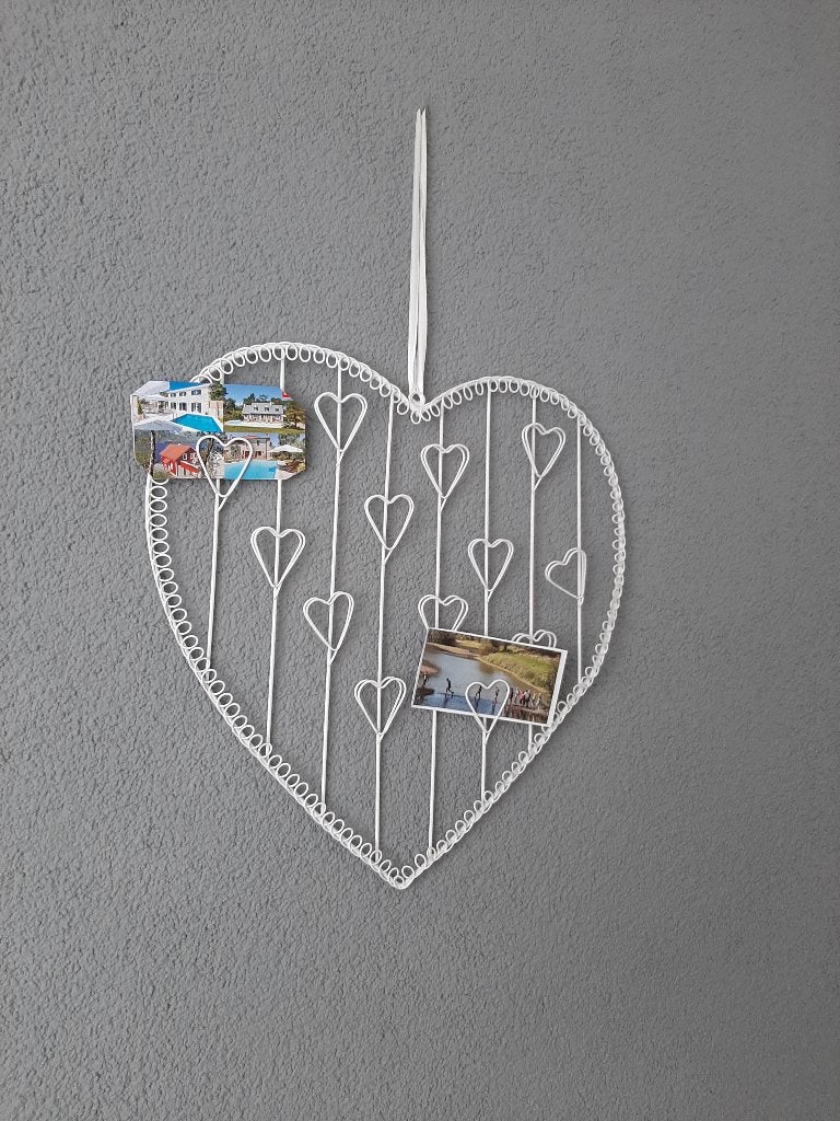 Decoratieve fotolijstje, Ophalen, Gebruikt, Wit, Metaal