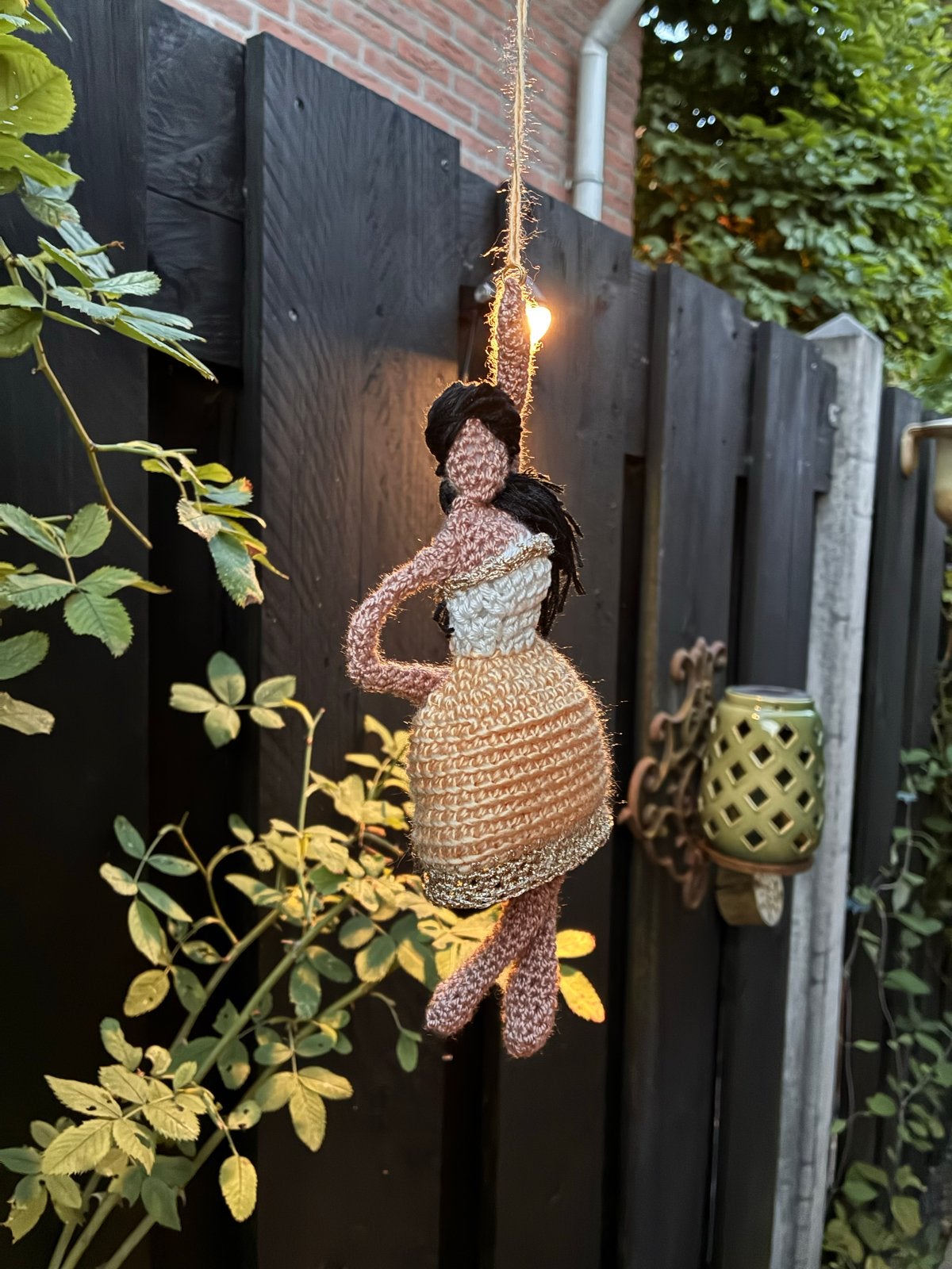 Gehaakte windspinner ballerina pop - Handgemaakt decoratie, Ophalen, Nieuw