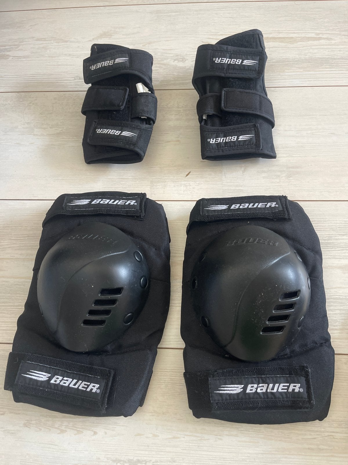 Bauer Knie- en Enkelbeschermers Set, Ophalen of Verzenden, Zo goed als nieuw
