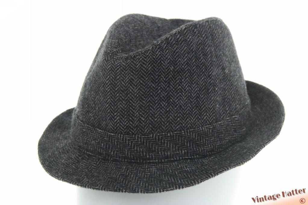 Vintage Vissershoed trilby Wegener grijs visgraat 56, Wegener, Hoed, Ophalen of Verzenden, 57 cm (M, 7⅛ inch) of minder