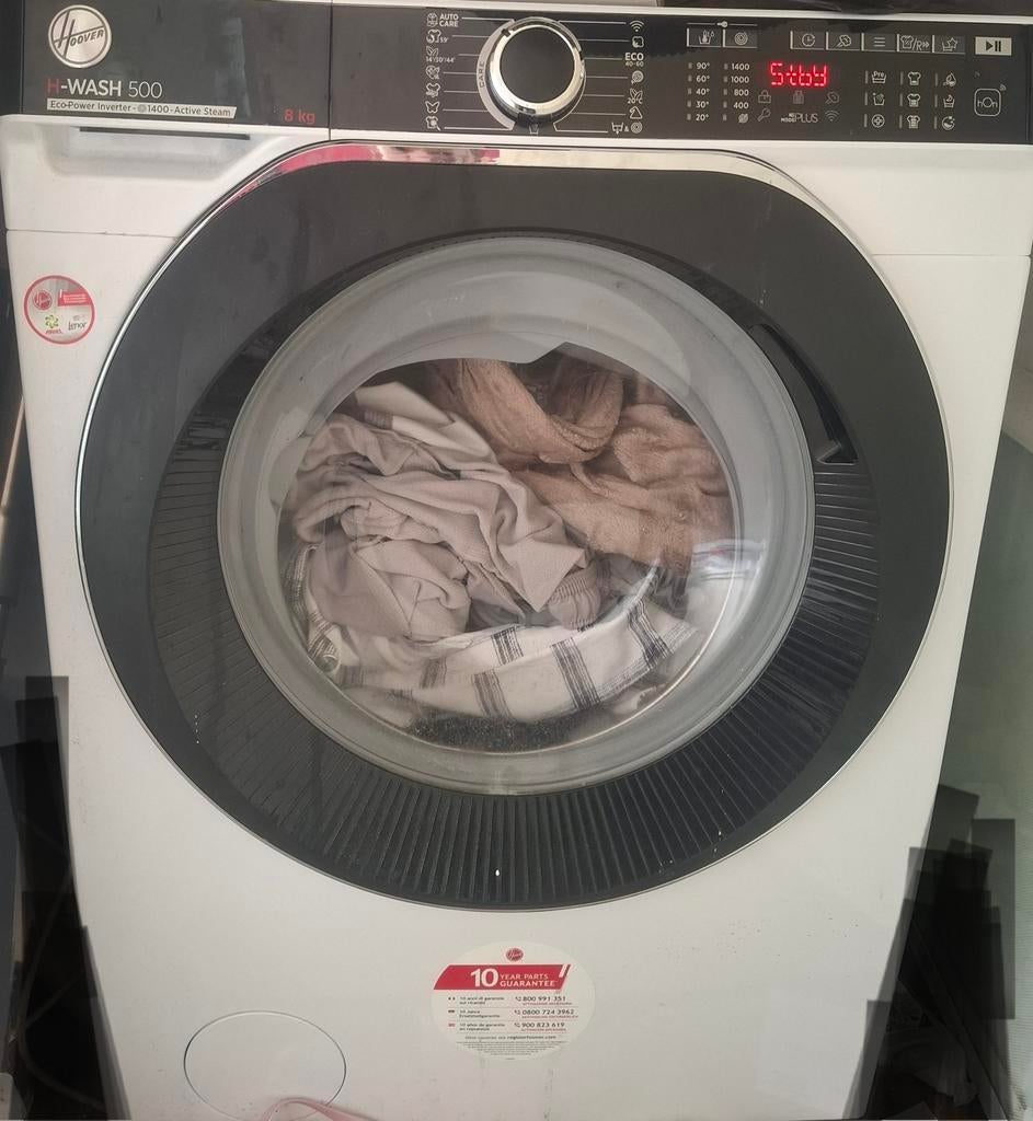 Hoover H-WASH 500 Wasmachine 8kg - Zo goed als nieuw, Witgoed en Apparatuur, Wasmachines, Ophalen, Zo goed als nieuw, Voorlader