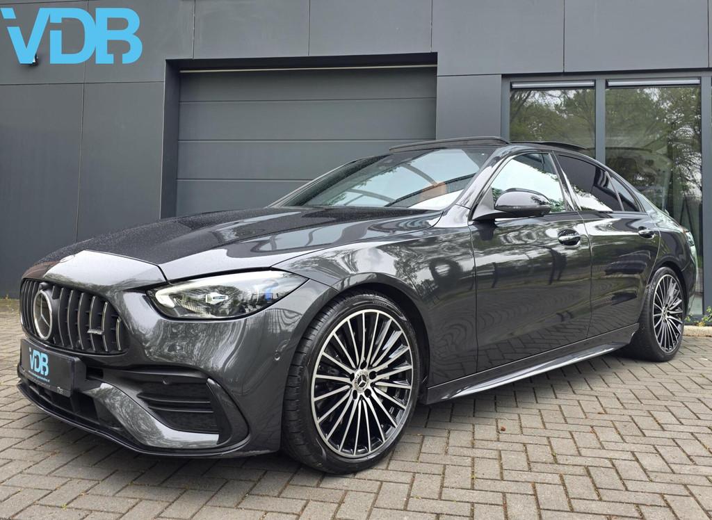 Mercedes C-klasse C180 AMG PANO 360 MEMORY BURMESTER VOL!, Automaat, 4 cilinders, Leder, 170 pk