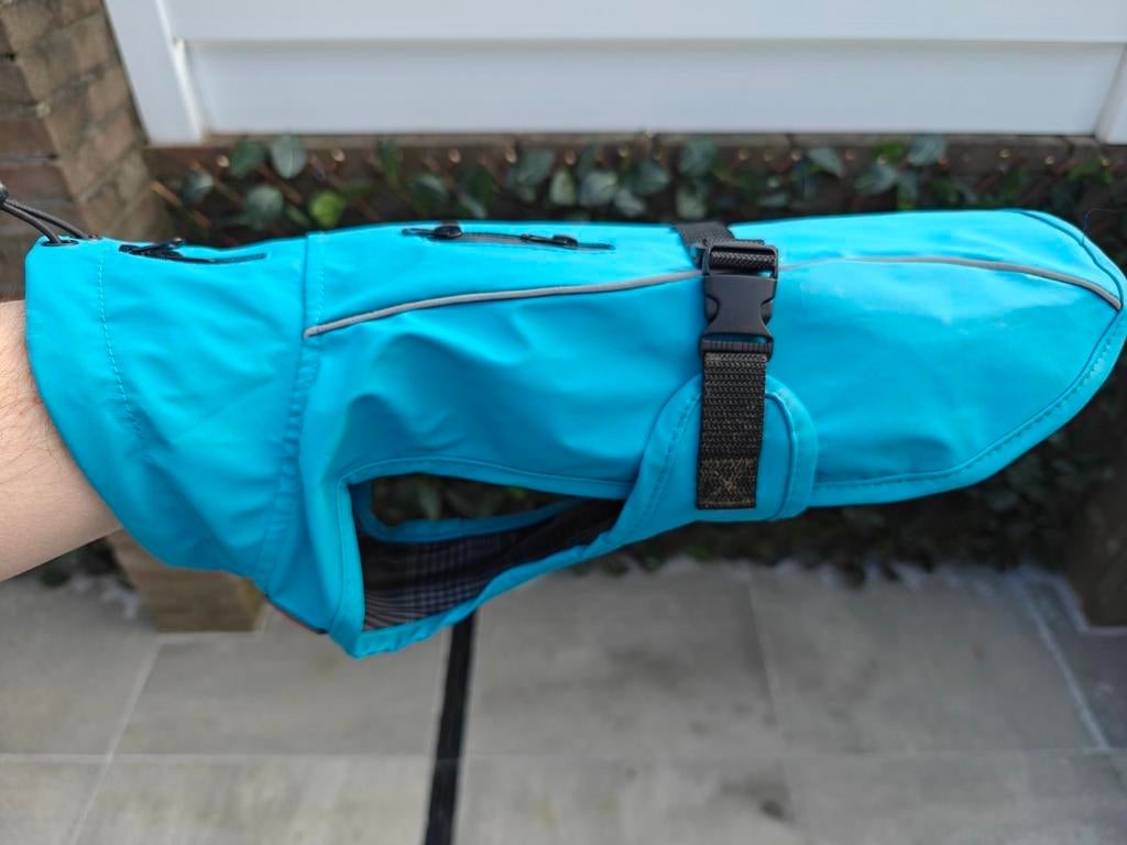 Trixie Regenjas Vimy Turquoise - Hondenkleding - 40 cm, Ophalen of Verzenden, Zo goed als nieuw, Hondenjas