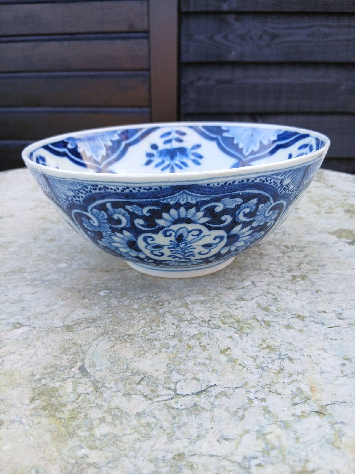 Antieke Makkum Delfts Blauw Kom - Handgeschilderd, Antiek en Kunst, Ophalen of Verzenden