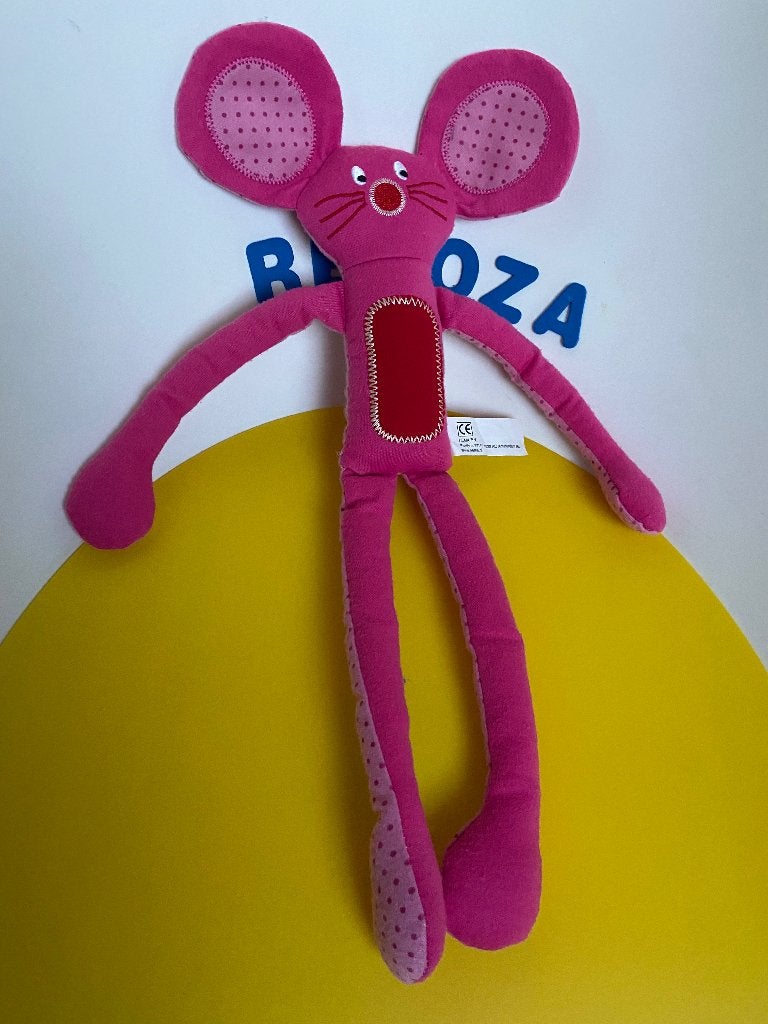 K4496 hema muis roze met stippen, Ophalen of Verzenden, Zo goed als nieuw, Overige typen