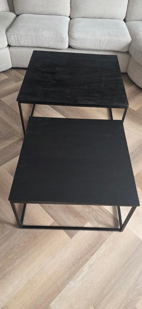 Zwarte salontafels, Ophalen, 50 tot 100 cm, Rond, 50 tot 100 cm