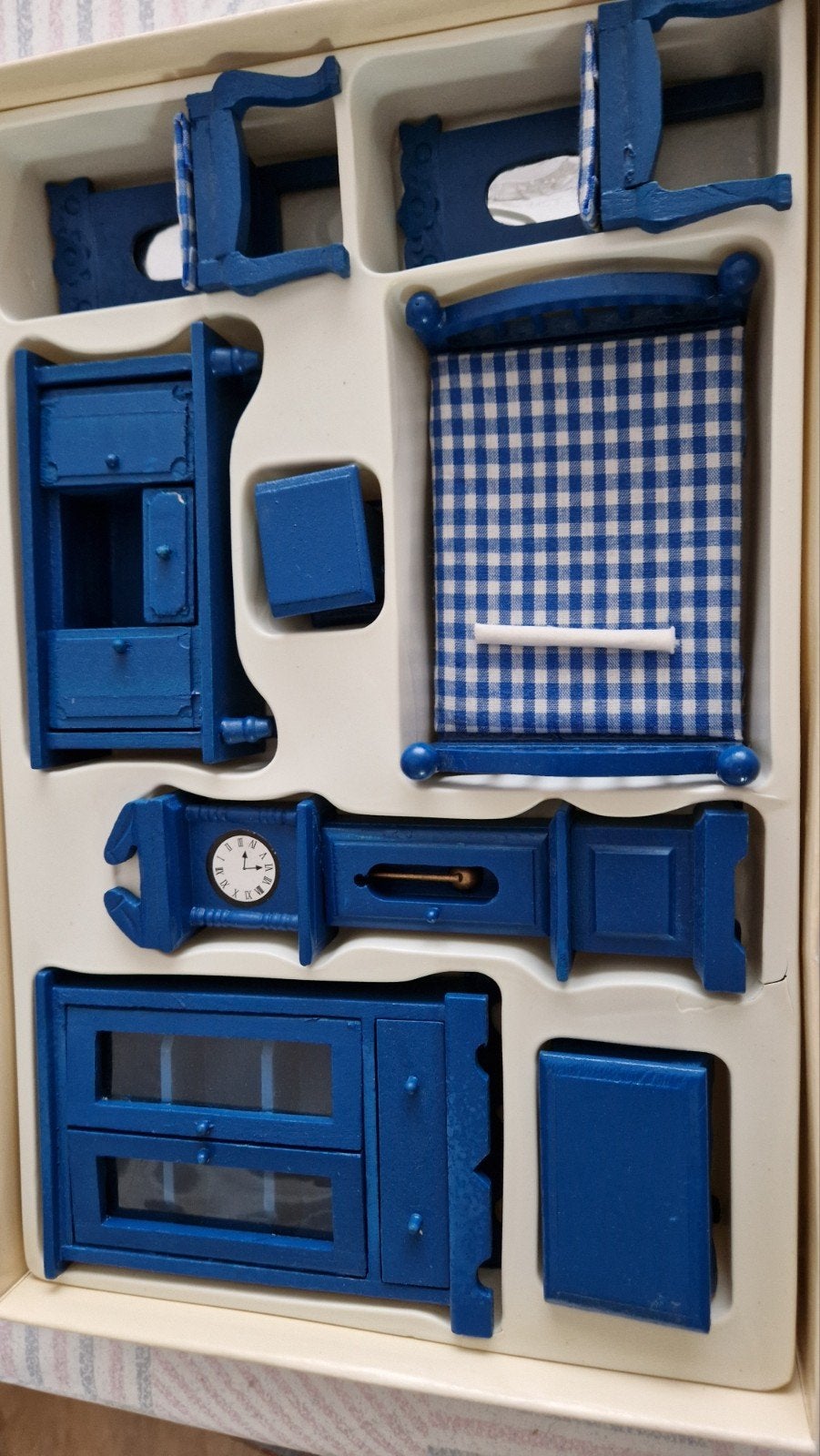 Mini meubelset hout, in originele verpakking, Ophalen of Verzenden, Nieuw, Poppenhuis