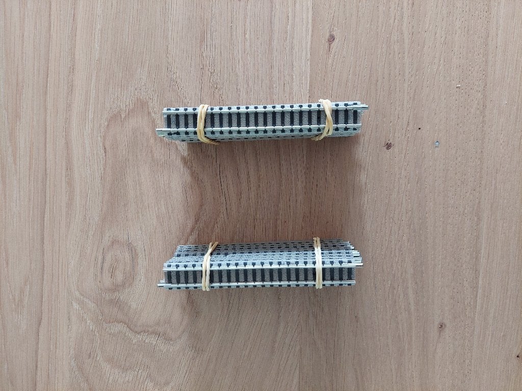 Fleischmann piccolo N rechte rails 9101, Gebruikt, Gelijkstroom, Fleischmann, Rails