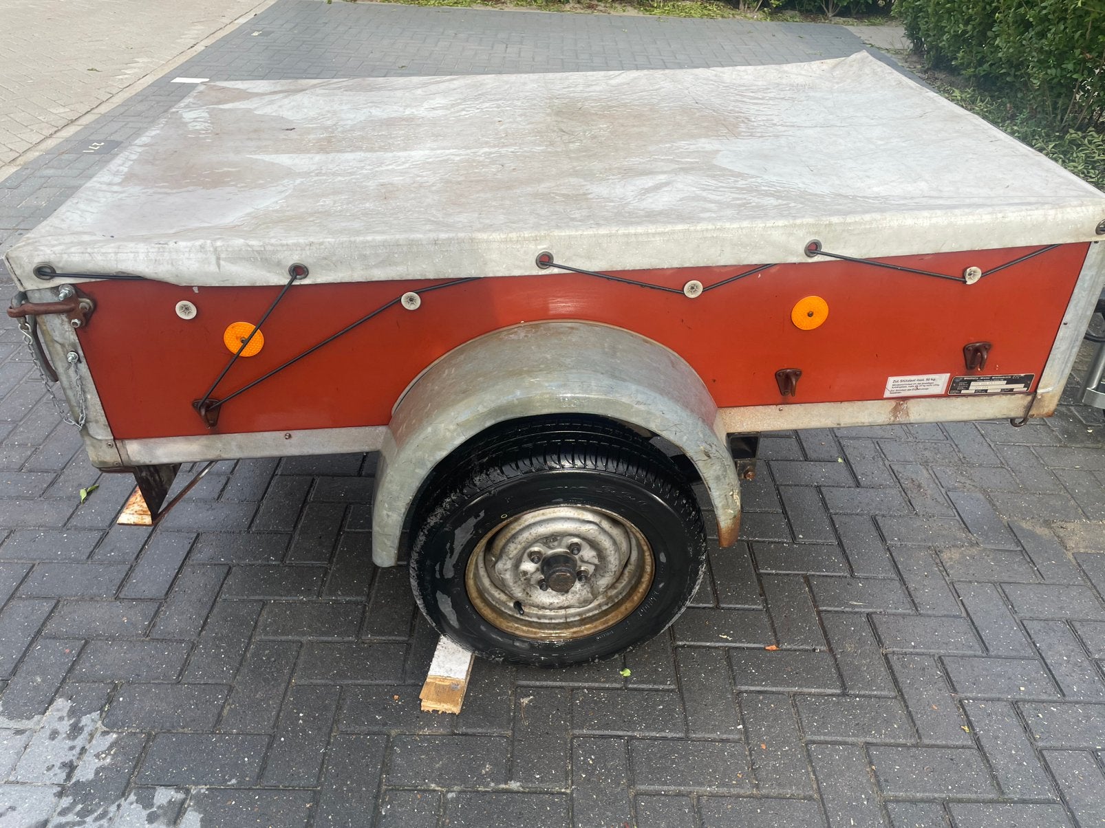 Westfalia aanhanger met huif – traanplaatbodem, Ophalen, Gebruikt