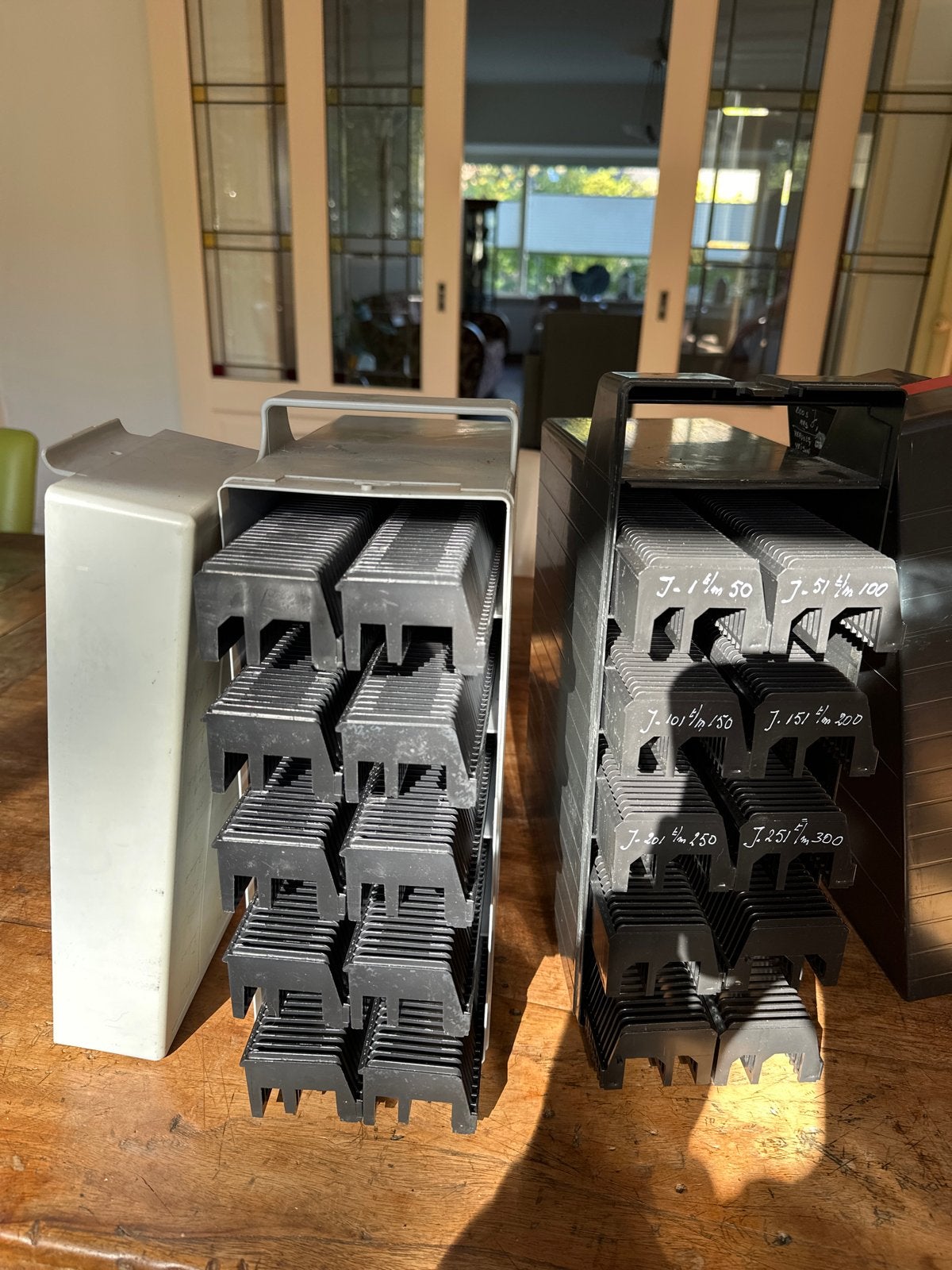 14x Dia magazijn / opbergbox met 500 diaframes, Ophalen, Gebruikt